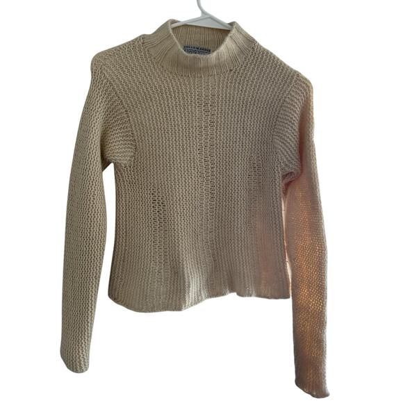 Vintage Saks Fifth Ave Folio Collection Mock Neck 100% Cashmere Sweater - Picture 1 of 2
